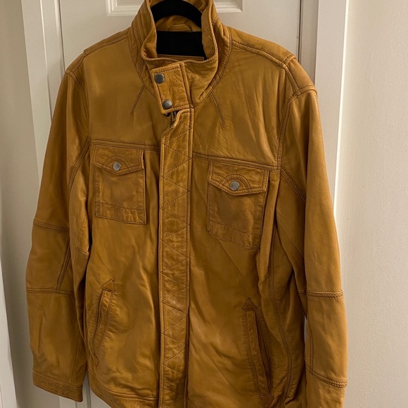 Brand New Tan Genuine leather mens jacket from Danier Leather NEVER WORN - Picture 2 of 14